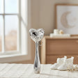 Babyrassel mit Herz & Blumen aus 925 Sterling Silber – 13cm