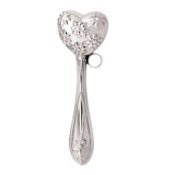 Babyrassel mit Herz & Blumen aus 925 Sterling Silber – 13cm
