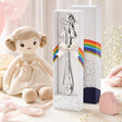 Babyrassel 925 Silber Puppe — Lifestyle mit Plüschpuppe und Regenbogen-Geschenkbox