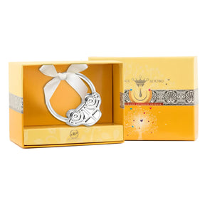 Babyrassel Auto Ring 925 Silber kompakt in Geschenkbox verschenkfertig Taufgeschenk Jungen