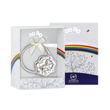 Babyrassel 925 Silber Pony Ringform – handgefertigt