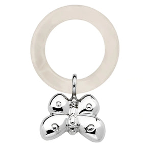 Babyrassel 925 Silber Schmetterling mit Beißring