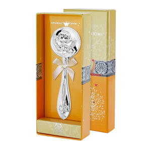 Babyrassel Engel 925 Silber 14cm Geschenkbox verschenkfertig Taufgeschenk