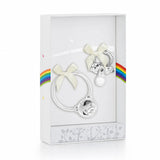 Babyrassel & Schnuller Set 925 Silber Teddybär - Premium Geschenkideen