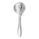 Babyrassel 925 Silber Schwan gravierbar – glatter Stiel