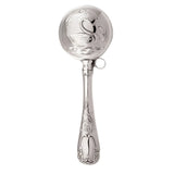 Babyrassel 925 Silber Schwan strukturiert – Geschenk zur Geburt