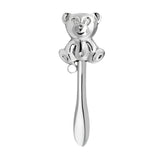 Babyrassel Silber 925 mit Teddybär-Design & Gravur – Perfektes Babygeschenk zur Geburt & Taufe.