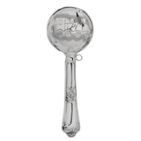 Babyrassel Silber 925 mit Zug-Motiv in Kugelform – Edles Babygeschenk mit Gravur-Option zur Geburt & Taufe.