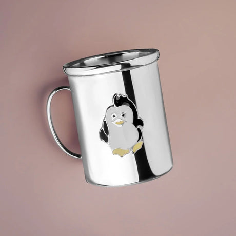 Kinderbecher Pinguin 925 Silber - Premium Geschenkideen
