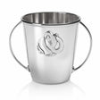 Babytasse 925 Silber Elefant — Silbertasse mit zwei Bügel-Henkeln und kleinem Elefanten als Relief auf der Vorderseite