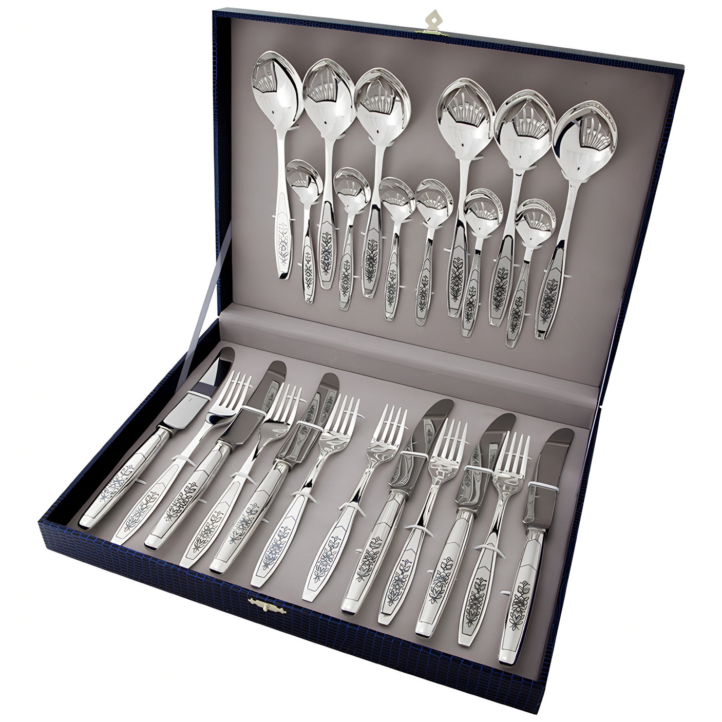 Silver cutlery set for 6 people Astra Black