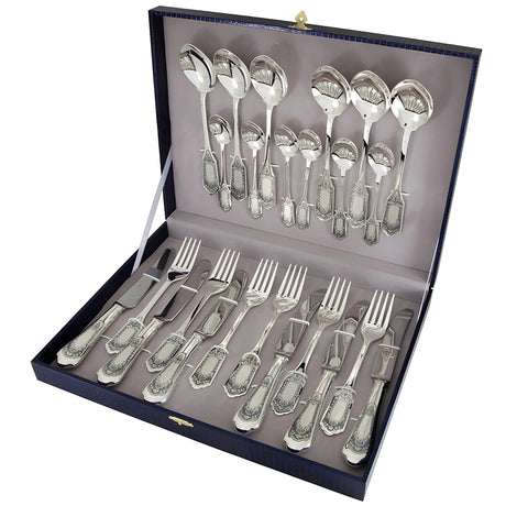 Silberbesteck Set 925 Sterling Silber Family 24-teilig 6 Personen - Premium Geschenkideen