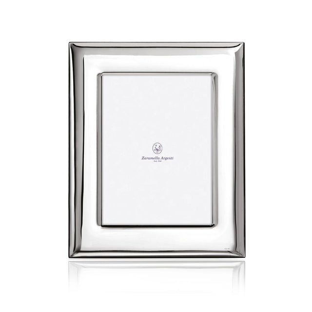 Bilderrahmen 925 Silber Berlin Zaramella — großer Fotorahmen 13×18 cm mit breiter gewölbter Fassung, hochglanzpoliert