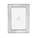 Bilderrahmen 925 Silber Kiel Zaramella — flacher Silberrahmen mit klaren Linien und gestuftem Innenprofil, Format 13×18 cm, gravierbar, Freisteller