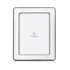 Bilderrahmen 925 Silber Lyon Zaramella — breiter glatt polierter Silberrand mit gerundeten Ecken, Format 13×18 cm, gravierbar, Freisteller