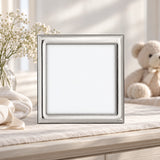 Bilderrahmen 925 Silber Modell Monaco, 18×18 cm — Lifestyle-Setting, Geschenk zur Taufe