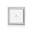 Bilderrahmen 925 Silber Monaco Zaramella — quadratischer Fotorahmen 10×10 cm mit doppeltem Perlstab, hochglanzpoliert