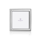 Bilderrahmen 925 Silber Monaco Zaramella — großer quadratischer Fotorahmen 18×18 cm mit doppeltem Perlstab, hochglanzpoliert