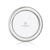 Bilderrahmen 925 Silber Monte Carlo Zaramella — runder Silberrahmen mit feiner Perlleiste, Format 13×13 cm, gravierbar, Freisteller