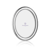 Bilderrahmen 925 Silber Saint Michel Zaramella — ovaler Fotorahmen 10×15 cm mit Perlstab, hochglanzpoliert