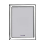 Silber-Bilderrahmen 15×20 cm aus 925 Sterling Silber mit glatter Oberfläche und Wengeholz-Rückseite – Kollektion Wien.