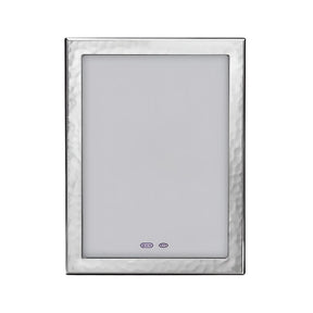 Bilderrahmen 925 Silber Dublin — rechteckiger Fotorahmen mit gehämmerter Silberkante, Format 20x25 cm