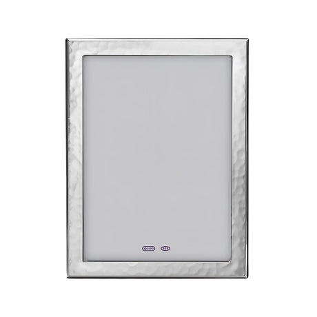 Bilderrahmen 925 Silber Dublin — rechteckiger Fotorahmen mit gehämmerter Silberkante, Format 20x25 cm