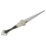 Eleganter Brieföffner mit floraler Niello-Gravur und feiner Ornamentik aus 925 Silber – exklusive Business-Geschenkidee