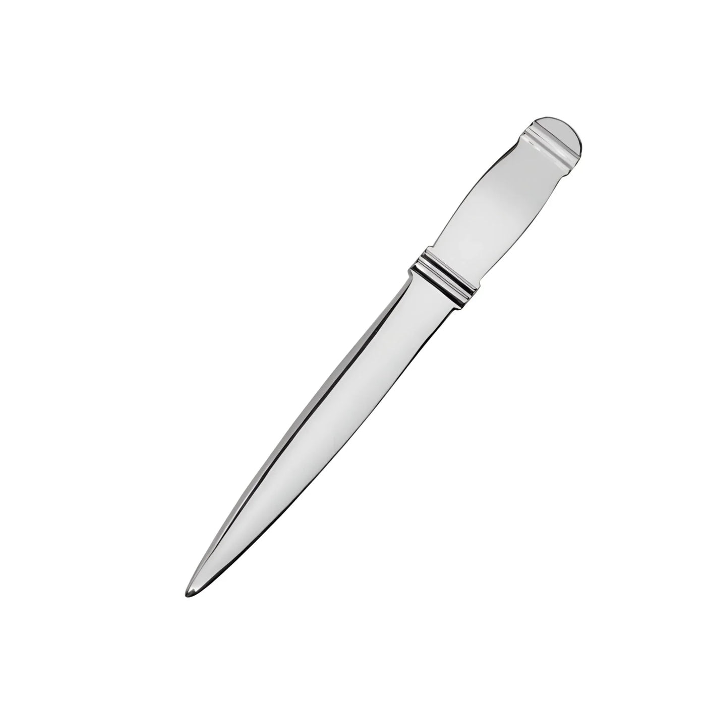 Brieföffner 925 Silber Zaramella — hochglanzpolierter Solo-Brieföffner mit glattem Griff, Freisteller