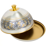 Butterdose 925 Silber vergoldet „Tradition“ – Niello - Handgravur