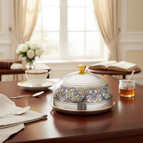 Butterdose 925 Silber vergoldet „Tradition“ – Niello - Handgravur