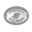 Challah-Platte 925 Silber Signature 48x36 cm — zwei geflochtene Brote im Relief, hebräische Inschriften, Zaramella