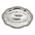 Challah-Tablett 925 Silber Zaramella — ovale Form mit Godronenrand, zwei Challot im Relief