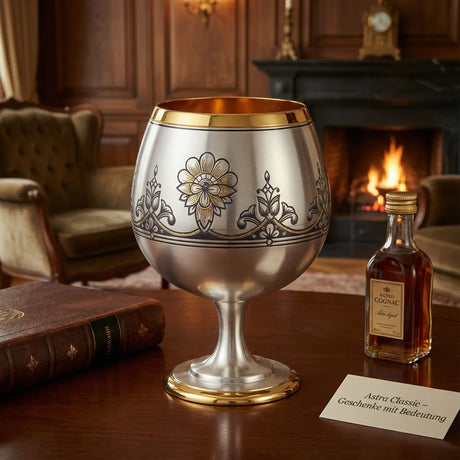 Schnapsservice Set 925 Silber vergoldet Niello | Astra Classic | 3 Teile