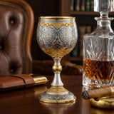 Stielglas 925 Silber vergoldet – Zaren Fest Niello Likörglas