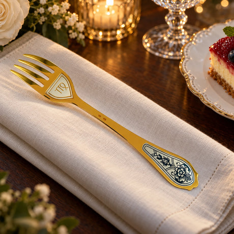 Dessertgabel 925 Silber — Lifestyle-Setting an der gedeckten Tafel