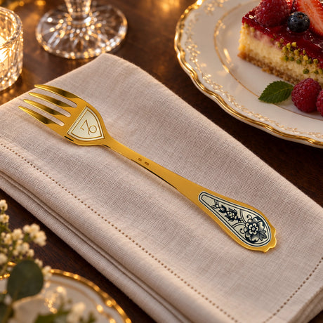 Dessertgabel 925 Silber — Lifestyle-Setting an der gedeckten Tafel