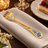Dessertgabel 925 Silber — Lifestyle-Setting an der gedeckten Tafel