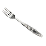 Dessertgabel 925 Silber – Astra Black mit Niello - Design