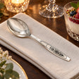 Dessertlöffel 925 Silber Astra Black — Lifestyle-Setting an der gedeckten Tafel