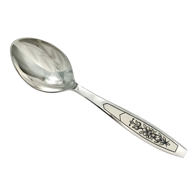 Dessertlöffel 925 Silber Astra Black – Niello Design & Gravur
