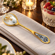 Dessertlöffel 925 Silber — Lifestyle-Setting an der gedeckten Tafel