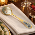 Dessertlöffel 925 Silber — Lifestyle-Setting an der gedeckten Tafel