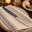 Dessertmesser 925 Silber vergoldet Astra Non-Niello — Lifestyle-Setting an der gedeckten Tafel