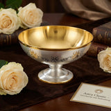 Dessertschale auf Fuß 925 Silber vergoldet Niello | Astra Classic