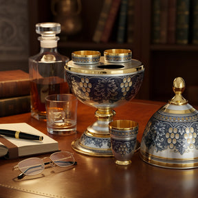 Schnapsgläser Set Silber 925 mit Niello Muster - Luxus Geschenkset