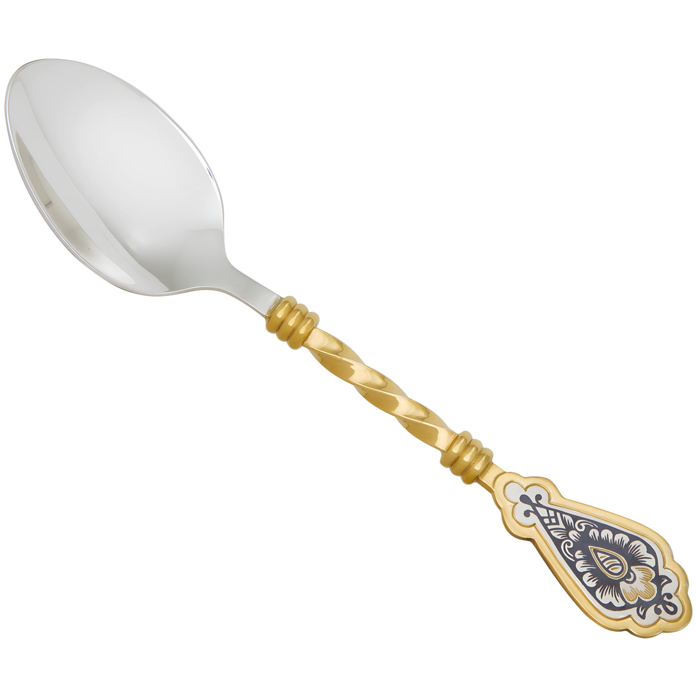 Teaspoon 925 silver gold-plated tradition