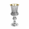 Eliyahu-Becher 925 Silber Signature 25 cm — Pokalform auf hohem Fuß, ziseliert, Innenseite vergoldet, Zaramella