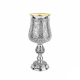 Eliyahu-Becher 925 Silber Signature 28 cm — vollflächig ziselierte Kuppa, Balusterschaft, innen vergoldet, Zaramella
