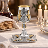 Eliyahu-Set 925 Silber Signature Jumbo teilvergoldet — Lifestyle-Setting am Sedertisch